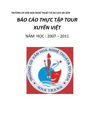 Báo cáo thực tập tour xuyên Việt: Các điểm du lịch