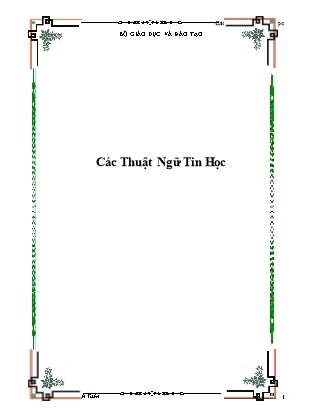 Các thuật ngữ tin học - Trần Anh Tuấn