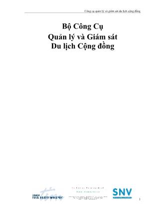 Công cụ quản lý và giám sát du lịch cộng đồng