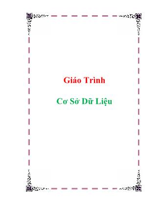 Giáo trình Cơ sở dữ liệu - Phan Tấn Quốc