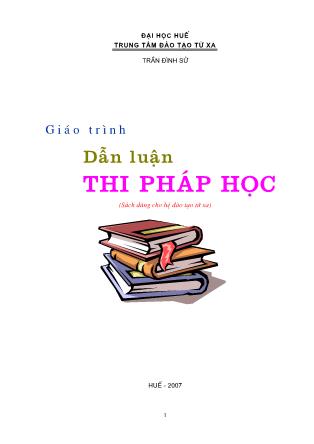 Giáo trình Dẫn luận thi pháp học