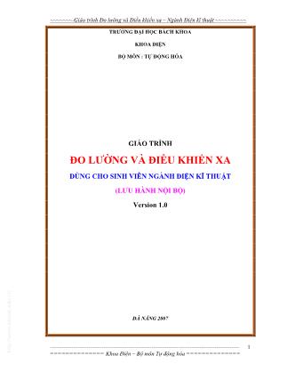 Giáo trình Đo lường và điều khiển xa