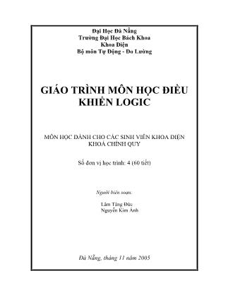 Giáo trình môn học Điều khiển logic