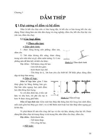 Giáo trình môn Kết cấu thép - Chương 3: Dầm thép