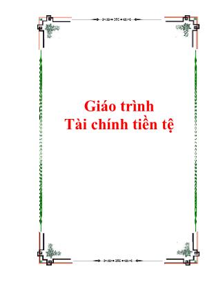 Giáo trình môn Tài chính tiền tệ