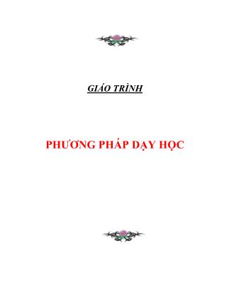 Giáo trình Phương pháp dạy học