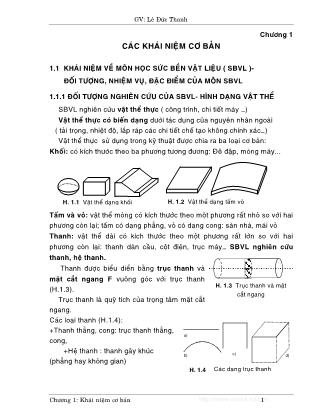 Giáo trình Sức bền vật liệu - Lê Đức Thanh