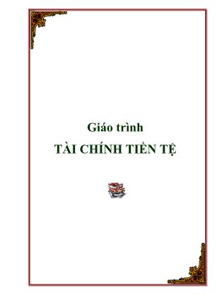 Giáo trình Tài chính tiền tệ