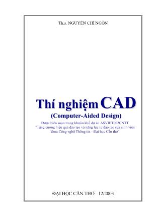 Giáo trình Thí nghiệm CAD (Computer-Aided Design) - ThS. Nguyễn Chí Ngôn