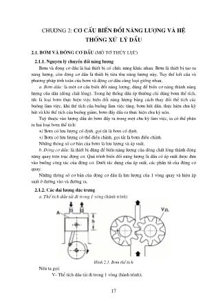 Giáo trình Thủy lực khí nén - Chương 2: Cơ cấu biến đổi năng lượng và hệ thống xử lý dầu