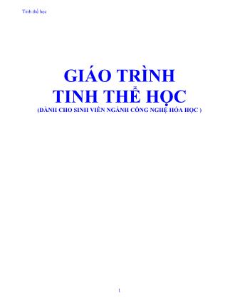 Giáo trình Tinh thể học