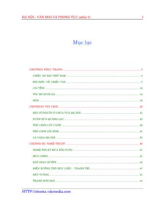 Hà Nội - Văn hóa và phong tục (Phần 3)