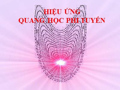 Hiệu ứng quang học phi tuyến