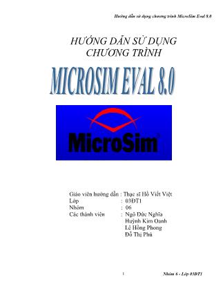 Hướng dẫn sử dụng MicroSim Eval 8.0