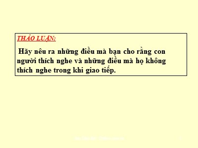 Kỹ năng giao tiếp (Phần 1)