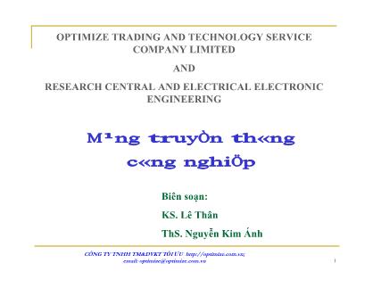 Mạng truyền thông công nghiệp - Lê Thân