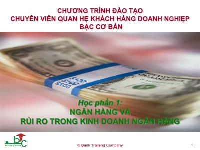 Ngân hàng và rủi ro trong kinh doanh ngân hàng