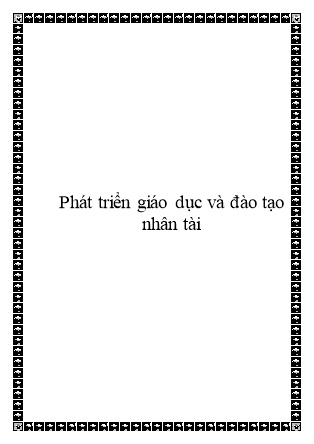 Phát triển giáo dục và đào tạo nhân tài