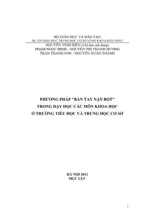 Phương pháp Bàn tay nặn bột trong dạy học các môn khoa học ở trường tiểu học và trung học cơ sở