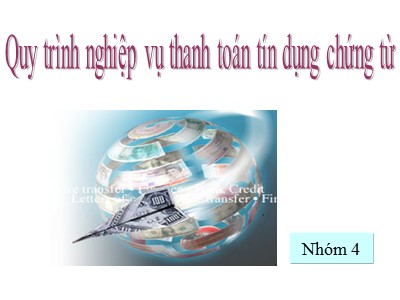 Quy trình nghiệp vụ thanh toán tín dụng chứng từ