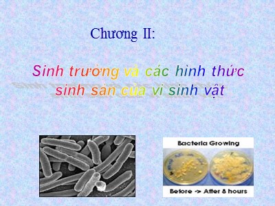 Sinh trưởng và các hình thức sinh sản của vi sinh vật