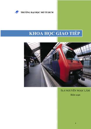 Tài liệu Hướng dẫn học tập khoa học giao tiếp - Th.S Nguyễn Ngọc Lâm