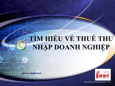 Tìm hiểu về thuế thu nhập doanh nghiệp