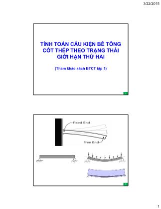 Tính toán cấu kiện bê tông cốt thép theo trạng thái giới hạn thứ hai