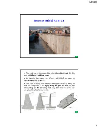 Tính toán thiết kế Kè BTCT