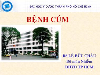 Bài giảng Bệnh cúm - Lê Bửu Châu