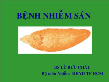 Bài giảng Bệnh nhiễm sán - Lê Bửu Châu