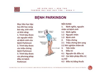 Bài giảng Bệnh Parkinson - ThS. Nguyễn Phúc Học