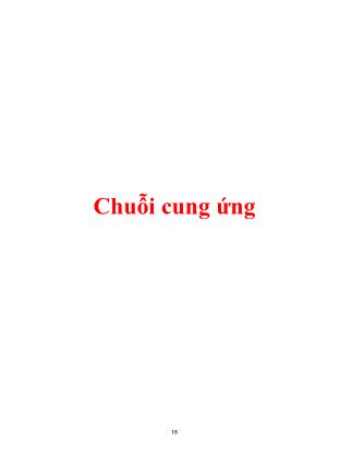 Bài giảng Chuỗi cung ứng