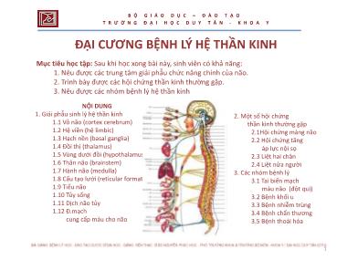 Bài giảng Đại cương bệnh lý hệ thần kinh - ThS. Nguyễn Phúc Học