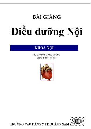 Bài giảng Điều dưỡng Nội