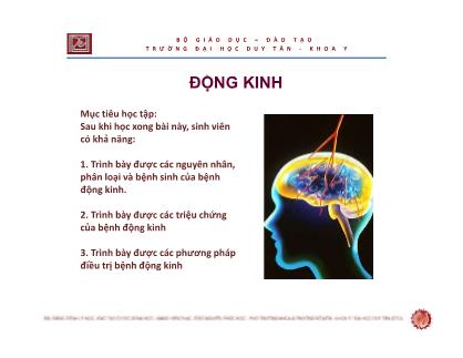 Bài giảng Động kinh - ThS. Nguyễn Phúc Học