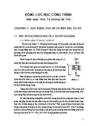 Bài giảng Động lực học công trình -  PGS. TS Dương Văn Thứ