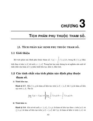 Bài giảng Giải tích II (Phần 2)