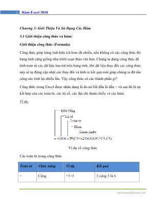 Bài giảng Hàm Excel 2010