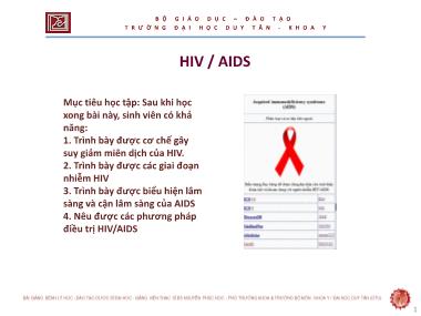 Bài giảng HIV / AIDS - ThS. Nguyễn Phúc Học