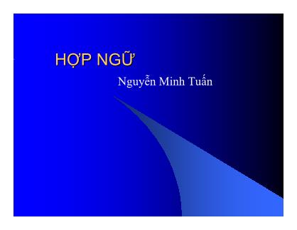 Bài giảng Hợp ngữ - Nguyễn Minh Tuấn