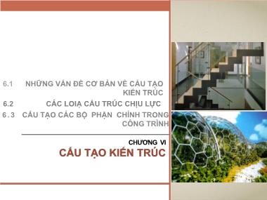 Bài giảng Kiến trúc 1 - Chương VI: Cấu tạo kiến trúc - Dương Minh Phát