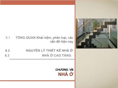 Bài giảng Kiến trúc 1 - Chương VIII: Nhà ở - Dương Minh Phát