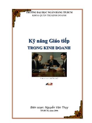 Bài giảng Kỹ năng giao tiếp trong kinh doanh