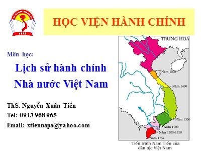 Bài giảng Lịch sử hành chính Nhà nước Việt Nam - Chương 2: Hành chính Nhà nước trong thời kỳ chống xâm lược và đồng hoá của phong kiến phương Bắc (từ năm 208 TCN đến thế kỷ thứ X)