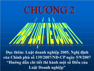 Bài giảng Luật doanh nghiệp - Chương 2: Pháp luật về công ty: Công ty hợp danh