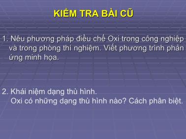 Bài giảng Lưu huỳnh