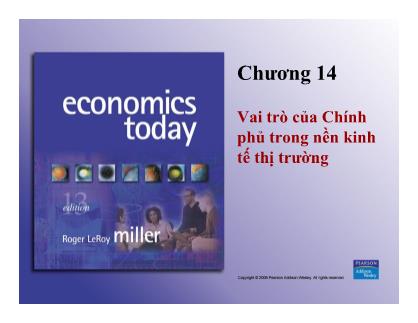 Bài giảng Lý thuyết kinh tế học vi mô - Chương 14: Vai trò của Chính phủ trong nền kinh tế thị trường - Đinh Thiện Đức