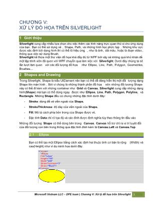 Bài giảng Mạng Silverlight - Chương 5: Xử lý đồ họa trên Silverlight