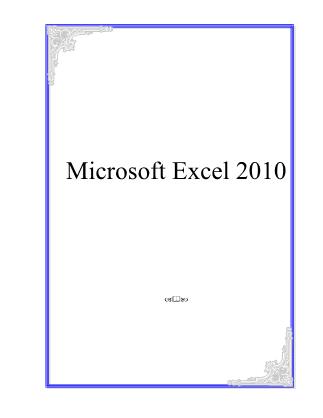 Bài giảng Microsoft Excel 2010